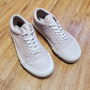 Vans 721278 Off The Wall Pink Leather  Sneakers Unisex Women's Size 6